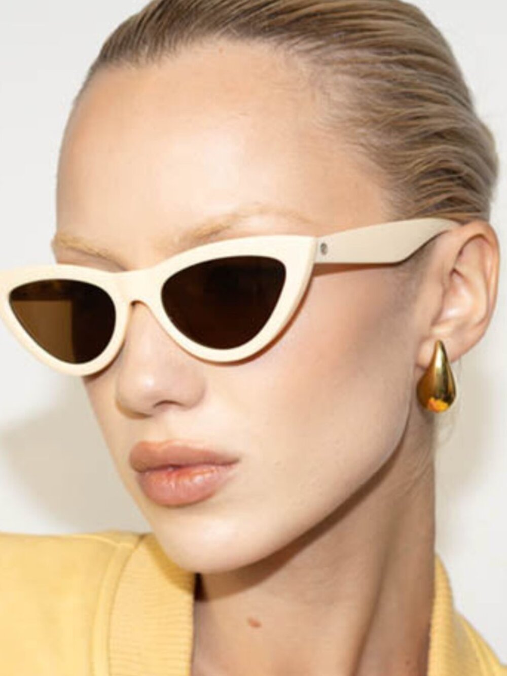 Reality Eyewear Sunglasses KISS KISS Style in Bone/Cream Anthropologie Cat-Eye